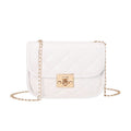 Small square embroidered diamond grid women's bag