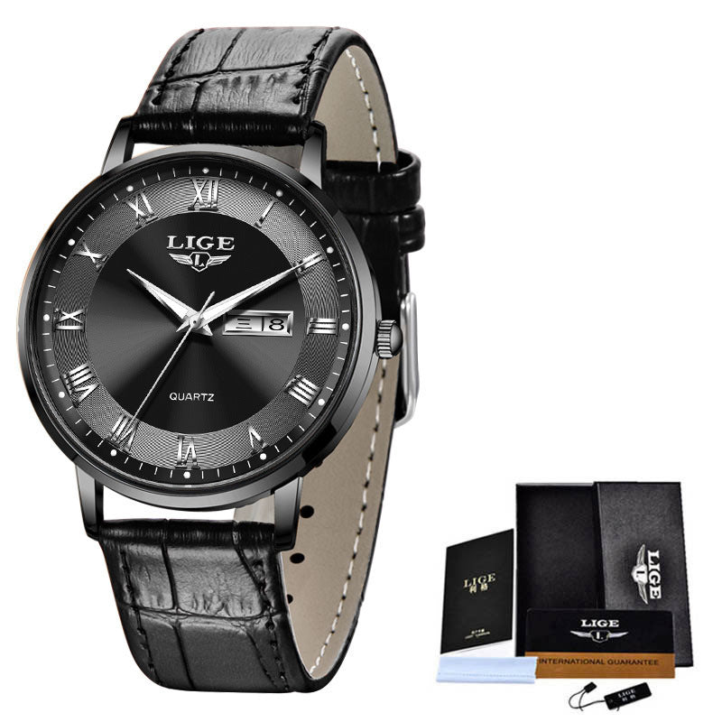 LIGE Ultra Thin Ladies Quartz Watch Classic