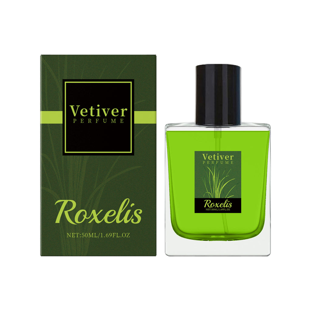 Roxelis Vetiver Fresh Perfume Exudes Charm Natural Fresh Elegant Fragrance Stays Fragrant Everyday Portable Fragrance Perfume