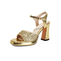 Elegantes sandalias de punta abierta con hebilla de pedrería, zapatos de mujer huecos de punta cuadrada, hechos a medida, se envían en 7 días