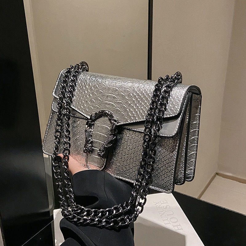 Crocodile-patterned Bacchus Bag