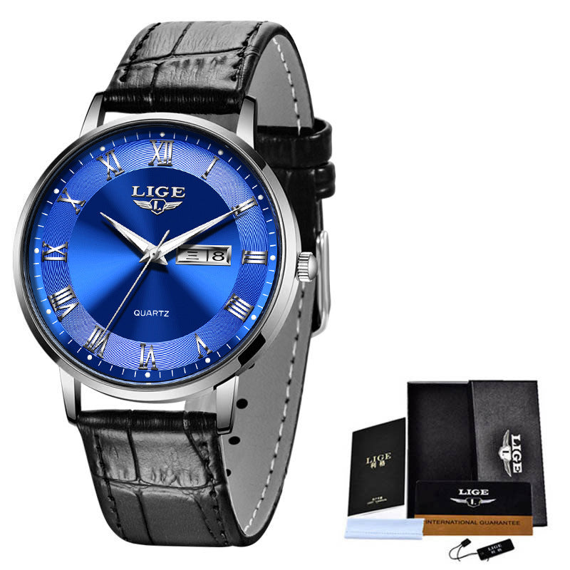 LIGE Ultra Thin Ladies Quartz Watch Classic