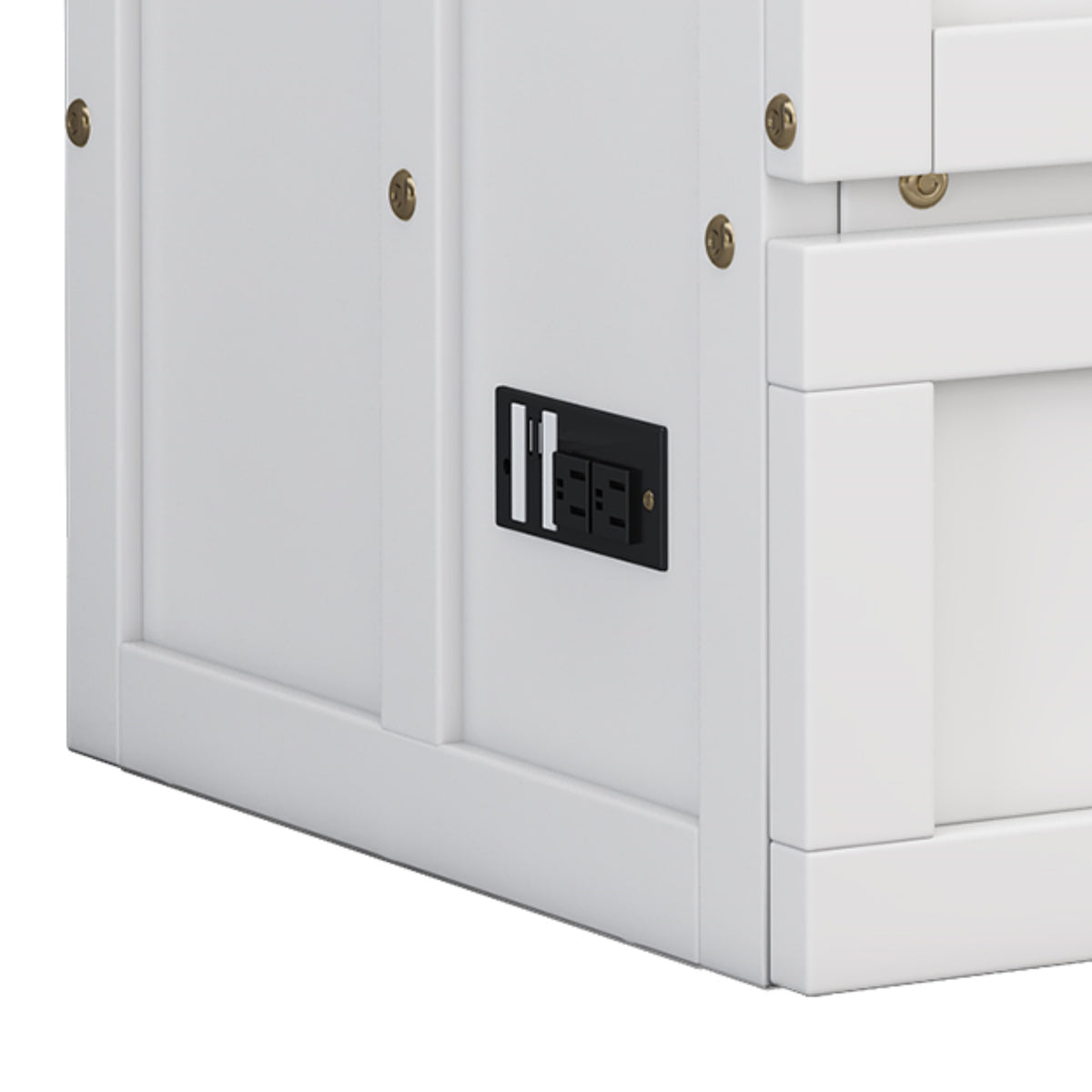Solid Pine Murphy Bed Chest with Charging...