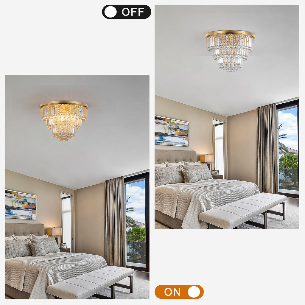 Gold luxury modern style crystal lights...