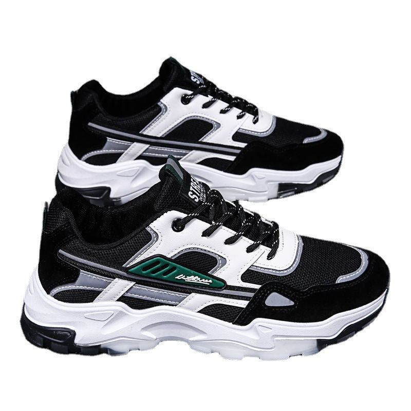 Zapatillas de running transpirables de malla para hombre, estilo informal, para estudiantes, de viaje, antideslizantes