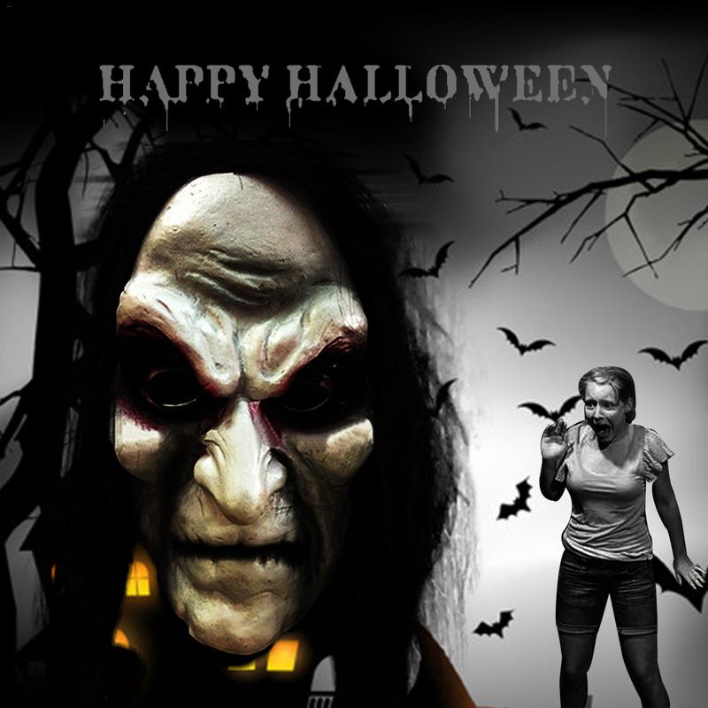 Long Hair Ghost Zombie Mask