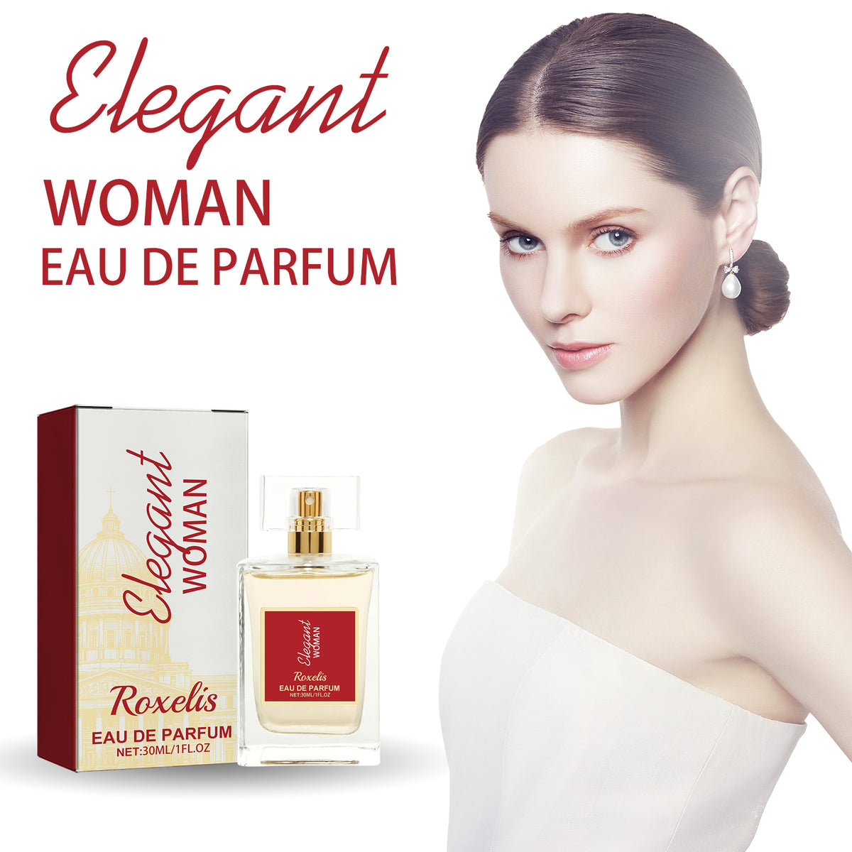 Elegant Woman Eau De Parfum, Natural Fresh Niche Light Elegant Flower Fruit Fragrance, Lasting Fragrance for Wrist and Behind Ear, Dating Atmosphere Perfume