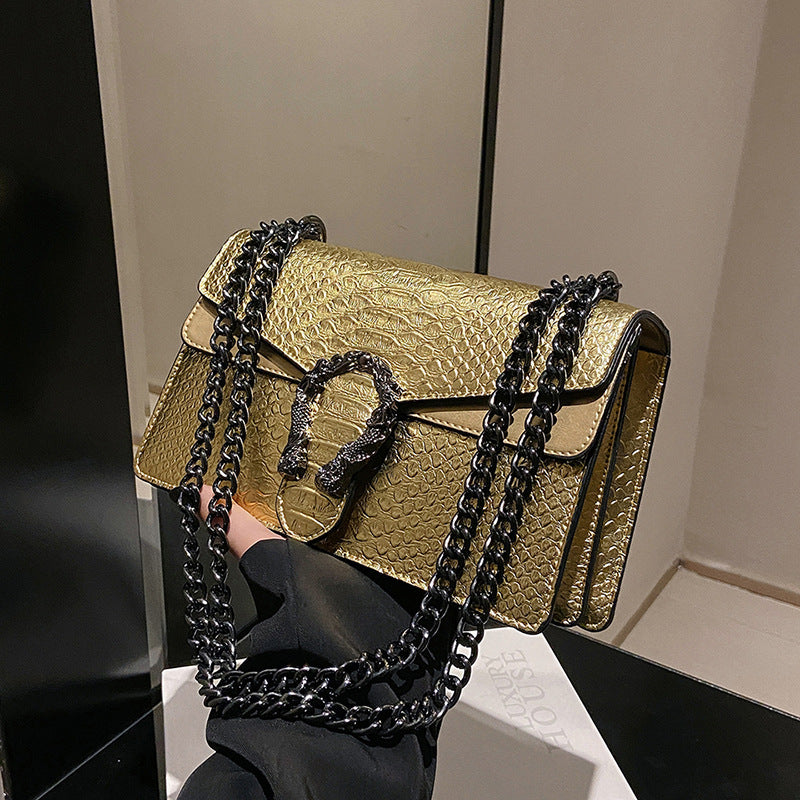 Crocodile-patterned Bacchus Bag