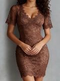 Sexy V-Neck Lace Bodycon Dress