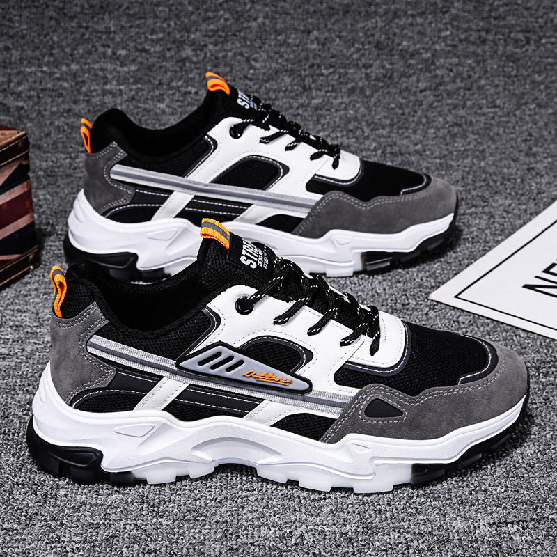 Zapatillas de running transpirables de malla para hombre, estilo informal, para estudiantes, de viaje, antideslizantes