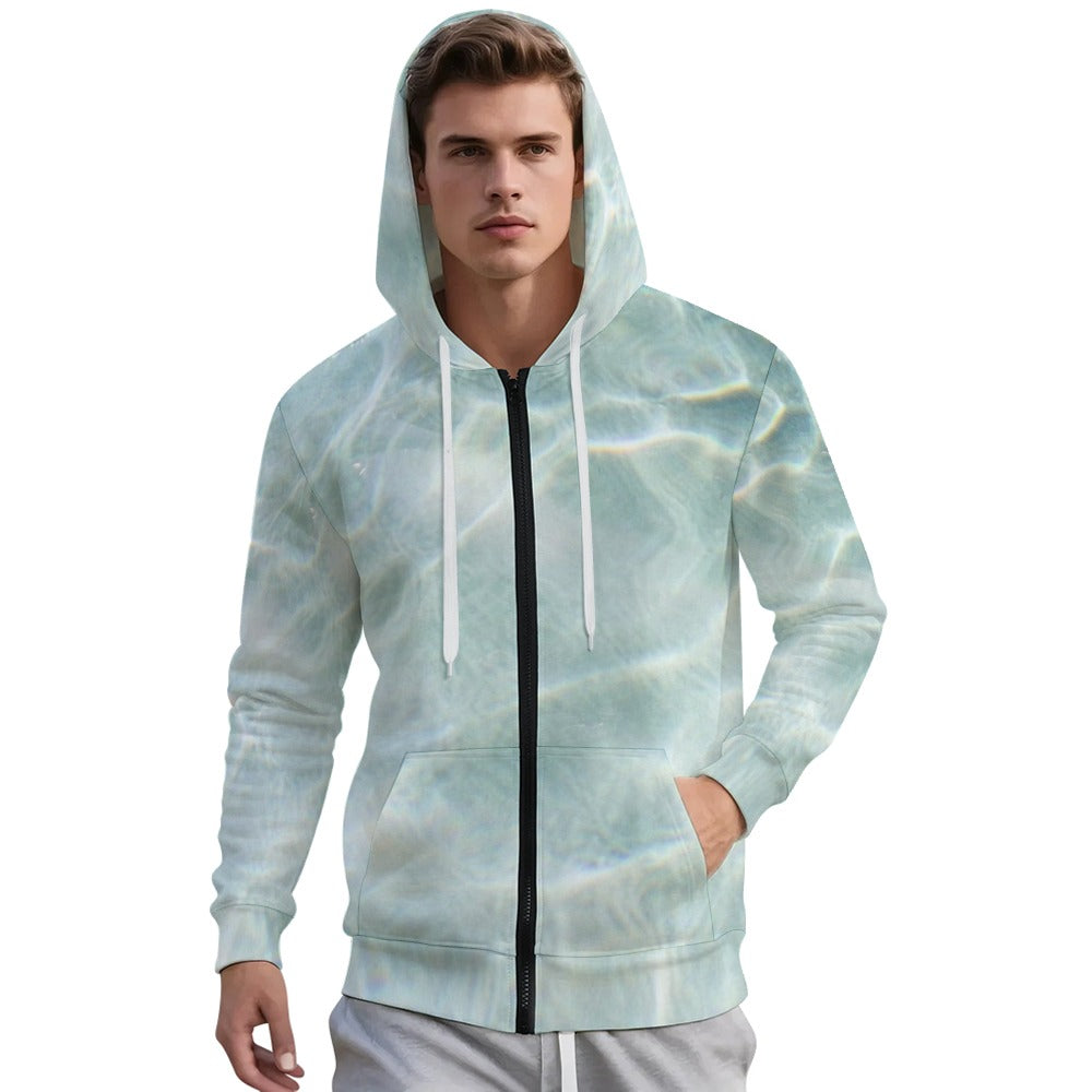 Men's Fashion Youth Jacket Hoodies with Zipper and Pockets