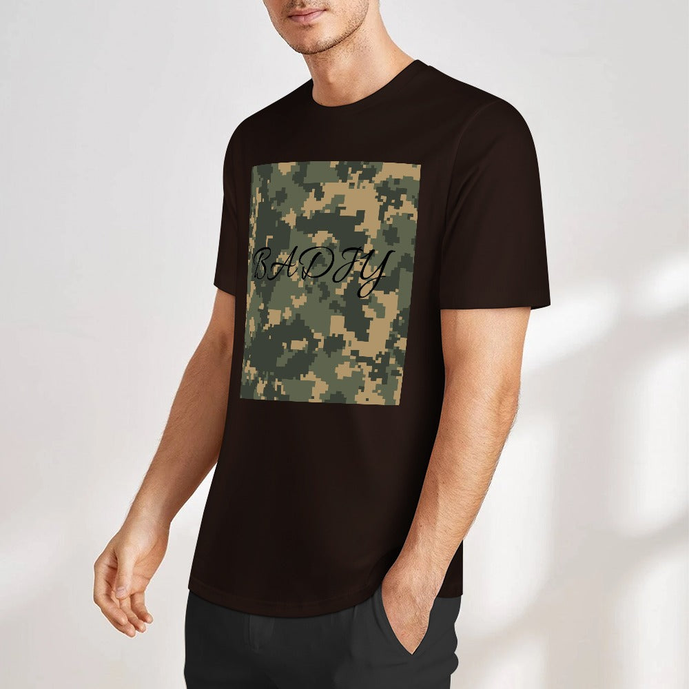 Camiseta de manga corta de algodón puro con estampado a doble cara
