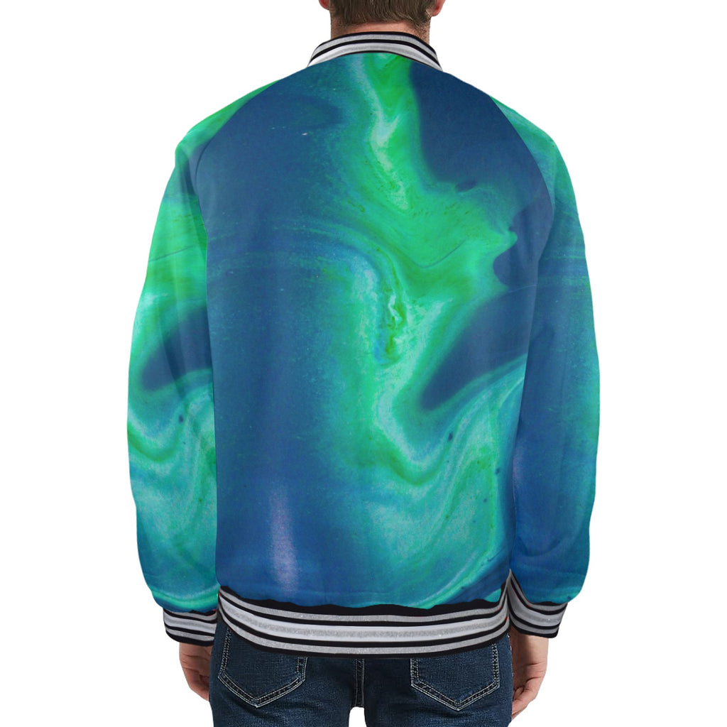 New Men's Striped Trim Bomber Jacket